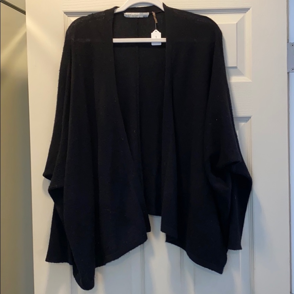 27 Miles Open Black Cardigan